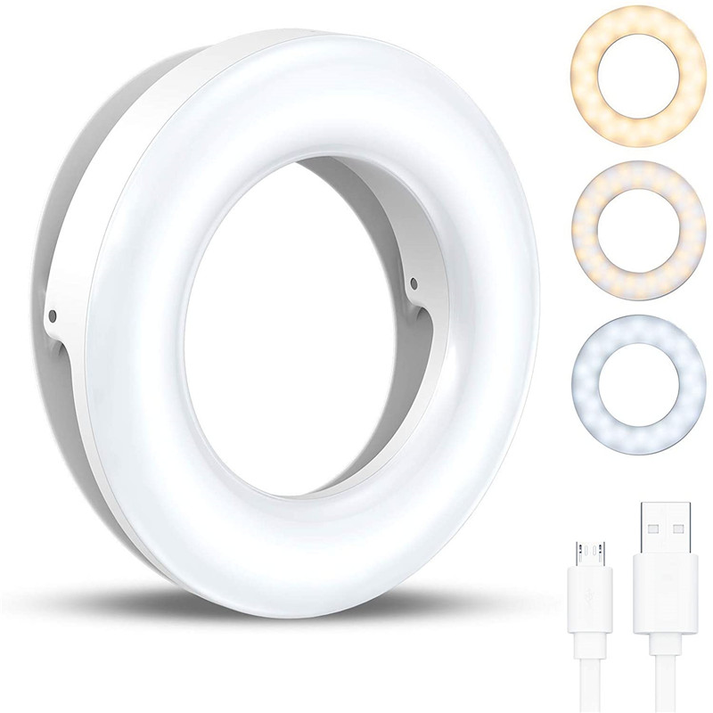 Photography Lighting Styles - Portable LED Clip Ring Light 40