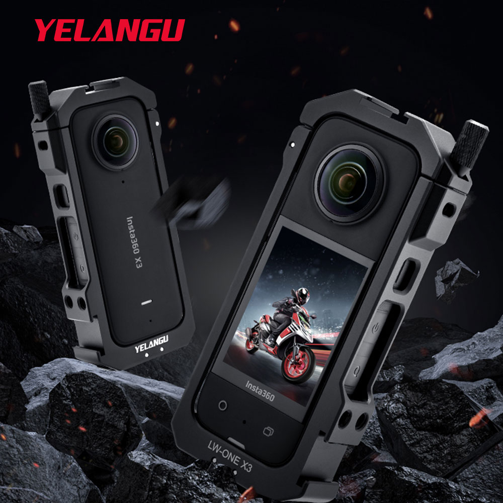 Insta360 Camera X3 - YELANGU Metal Protective Cage Case for