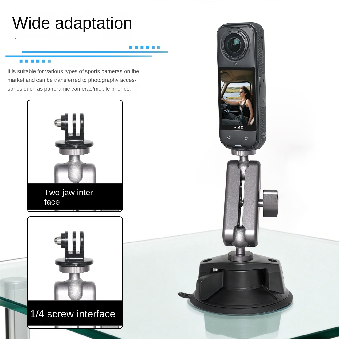 Action Camera Suction Cup for  - огляд і ціна Insta360 Camera X3