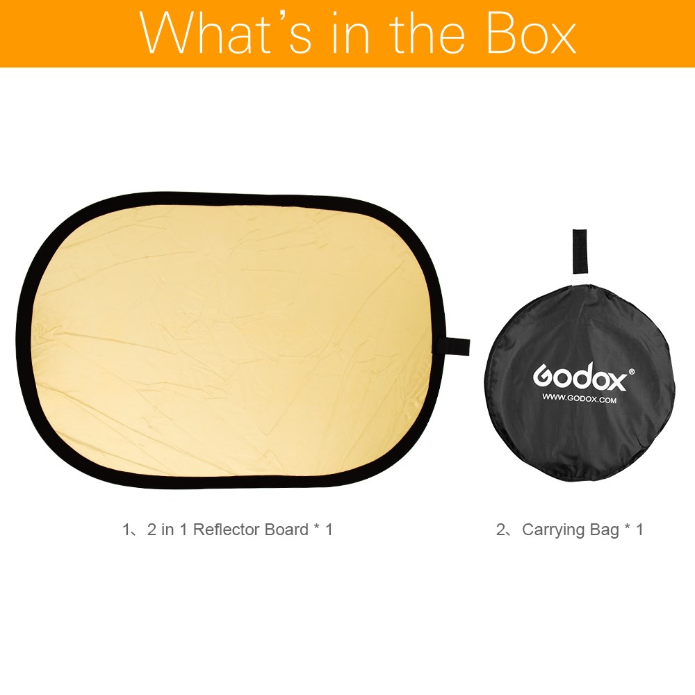 Godox 2in1 150x200cm Gold and  - огляд і ціна Reflector Disc Silver