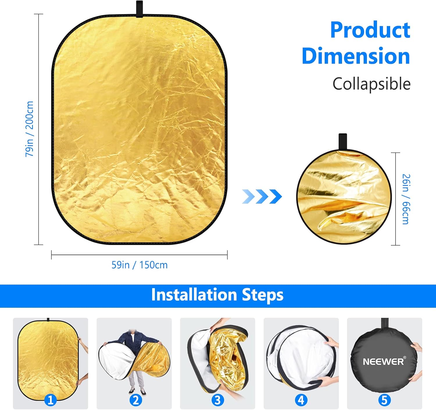 Photography Light Reflector 59 - огляд і ціна Reflector Disc Silver