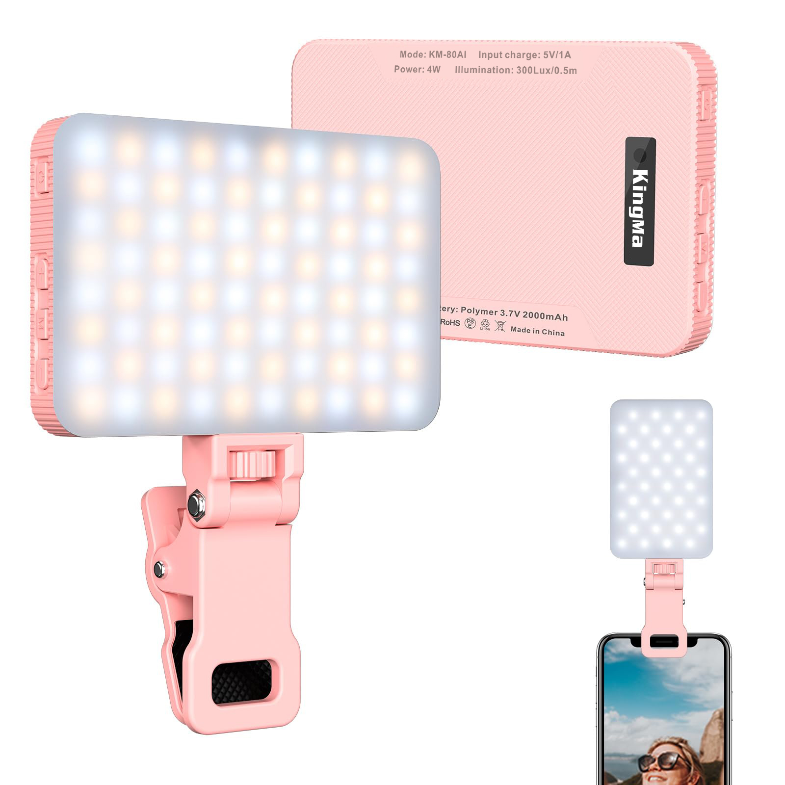 King Ma Pink Rechargeable Self - огляд і ціна Photography Lighting Product