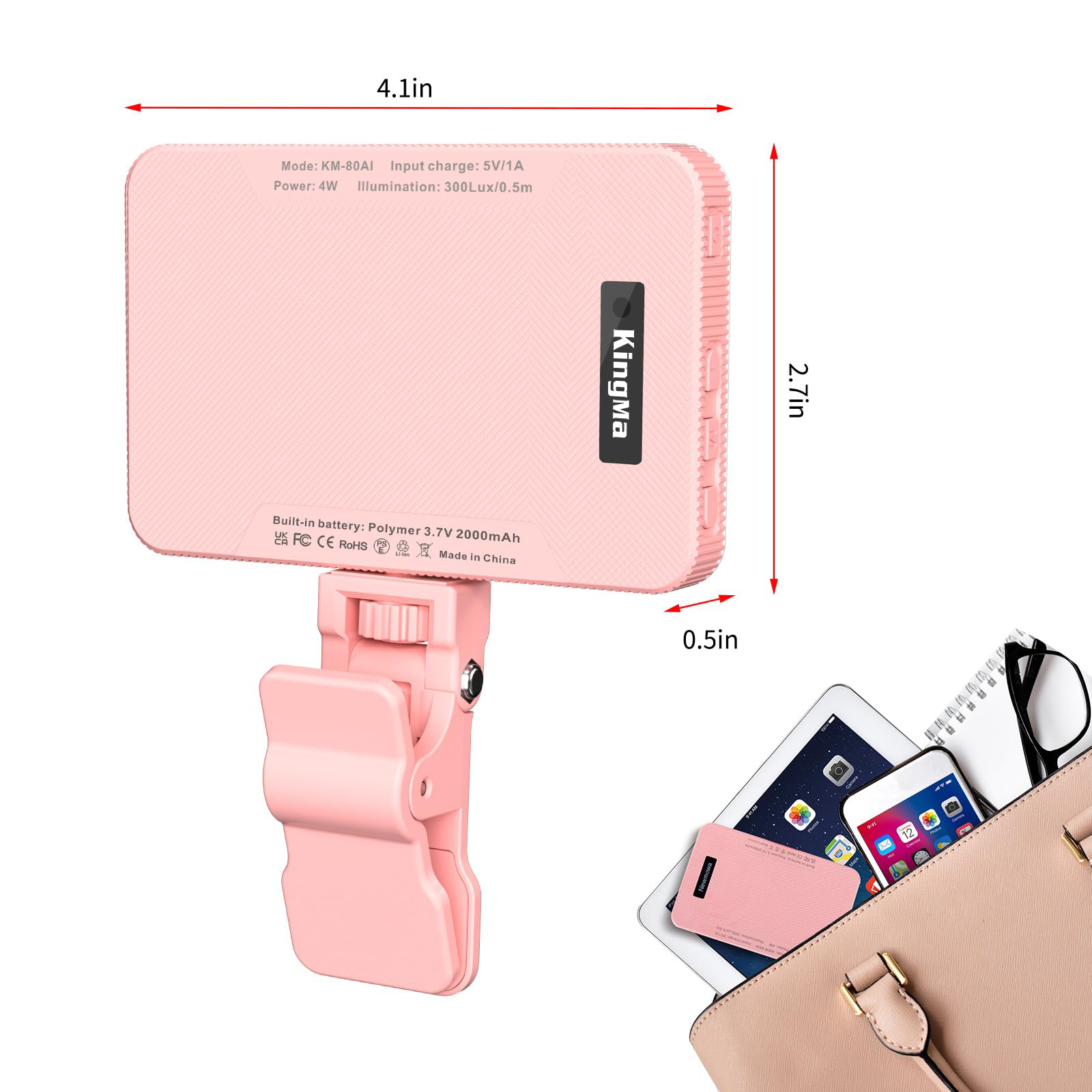 King Ma Pink Rechargeable Self - огляд і ціна Photography Lighting Product