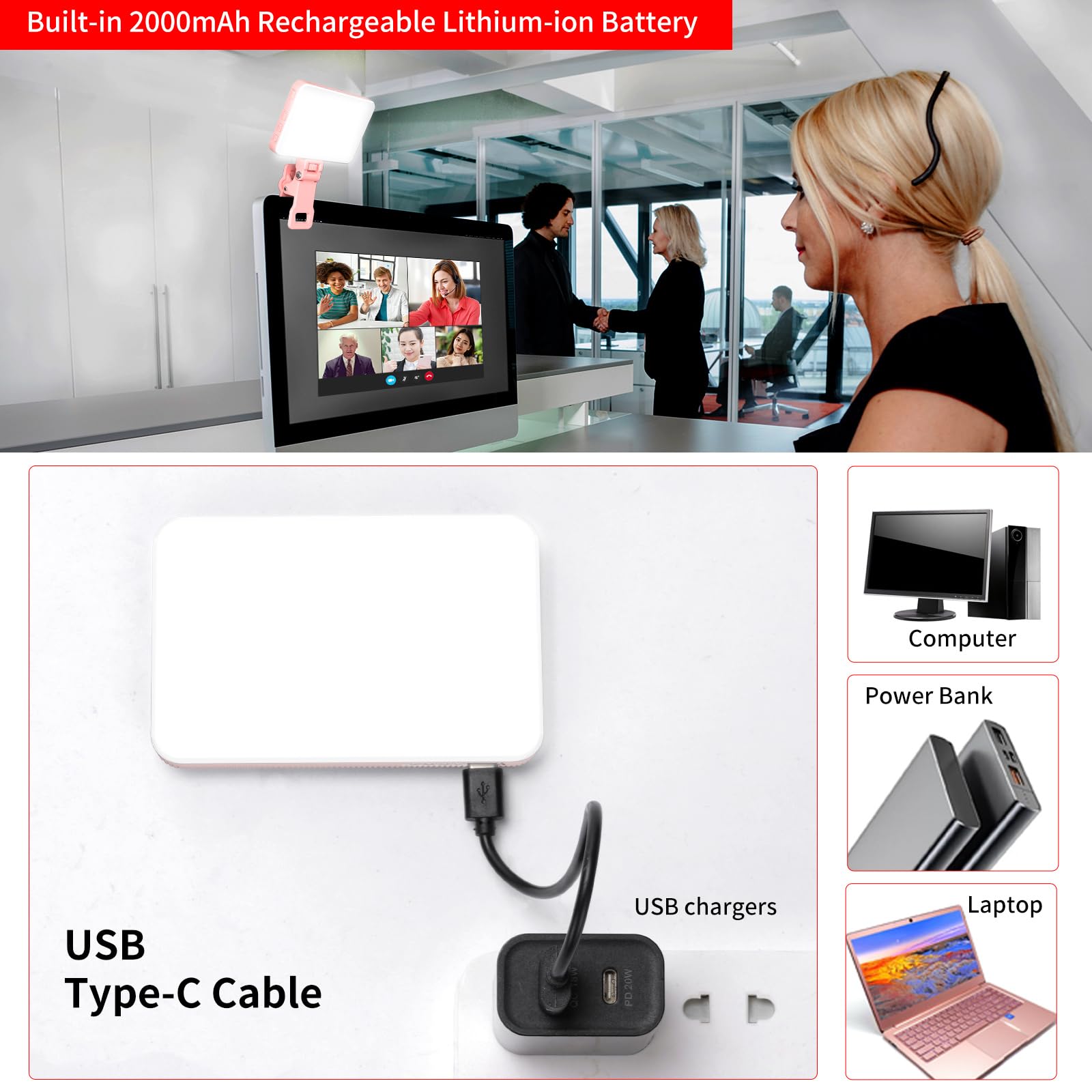 King Ma Pink Rechargeable Self - огляд і ціна Photography Lighting Product