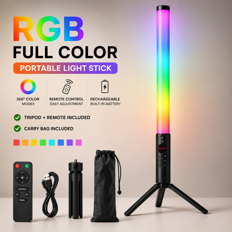 RGB Handheld Video Light Wand, - огляд і ціна Torjim Rgb Photography Video Lighting