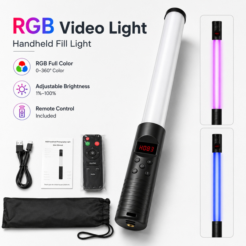 RGB Handheld Video Light Wand, - огляд і ціна Torjim Rgb Photography Video Lighting