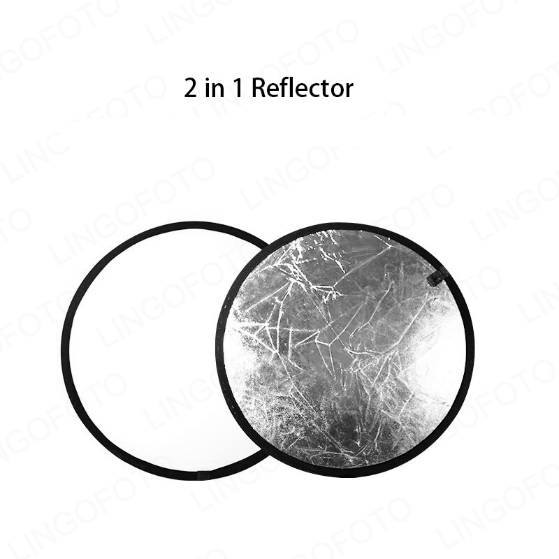 2 in 1 , 40cm Collapsible Roun - огляд і ціна Reflector Disc Silver