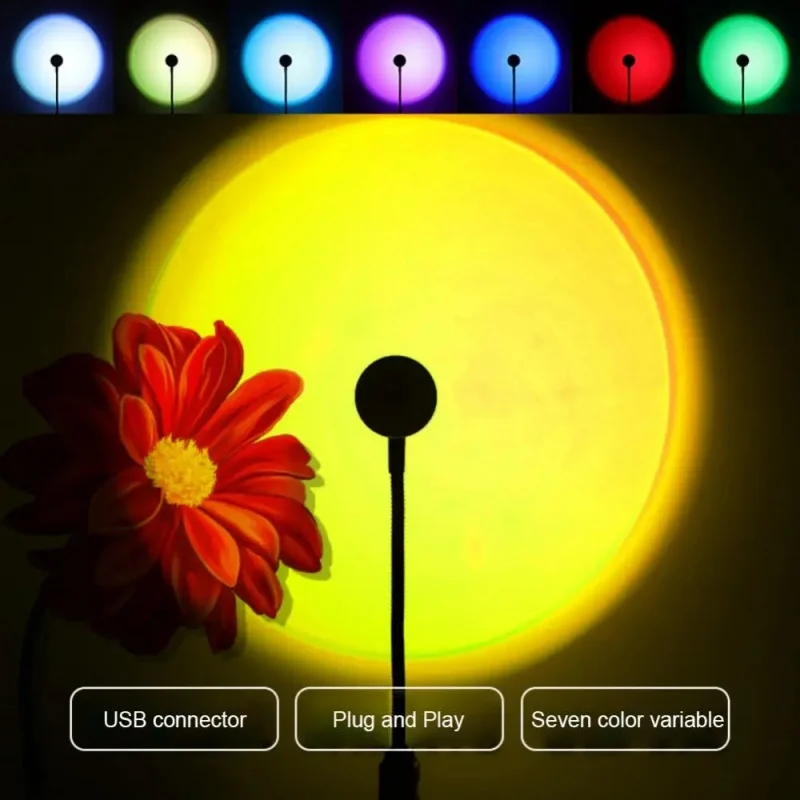 Mini USB ED Sunset Lamp Nightl - огляд і ціна Torjim Rgb Photography Video Lighting