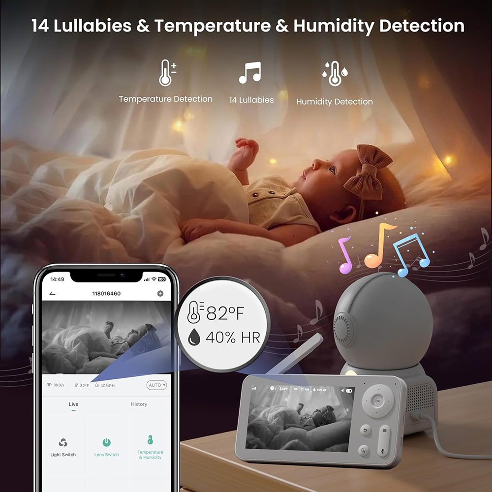 2K Baby Monitor with 2 Cameras - огляд і ціна Torjim Rgb Photography Video Lighting