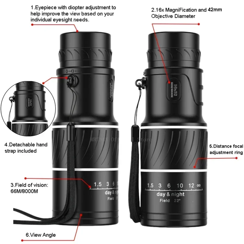 Green Film 16x52 Monocular Tel - огляд і ціна Photography Lighting Definition